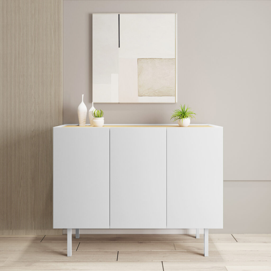 Idiya ILLINOIS Sideboard with 3 Doors & 3 Drawers