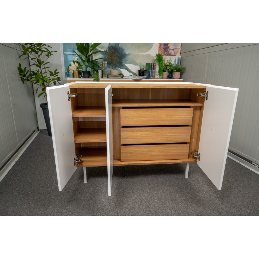 Idiya ILLINOIS Sideboard with 3 Doors & 3 Drawers