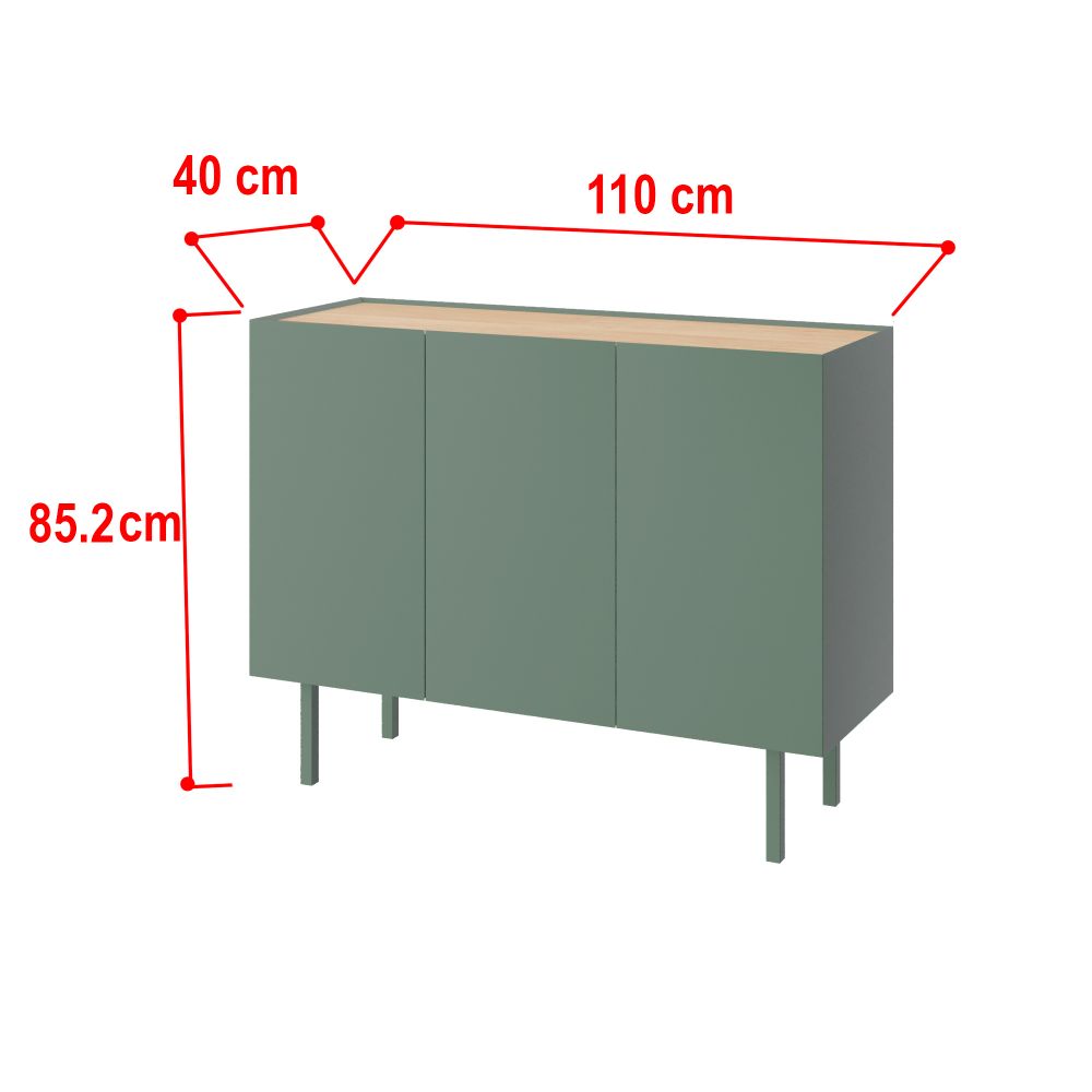 Idiya ILLINOIS sideboard with 3 doors+ 3drawers