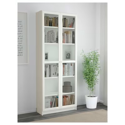 BILLY - OXBERG Bookcase, White,80x30x202 cm