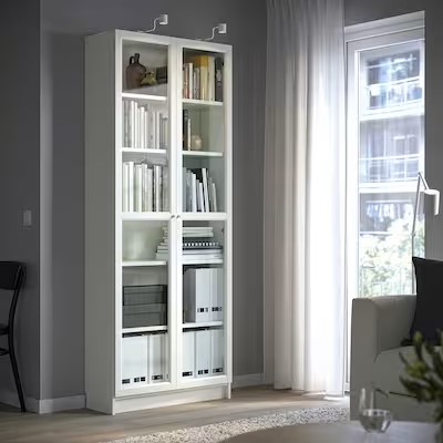 BILLY - OXBERG Bookcase, White,80x30x202 cm