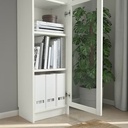 BILLY / OXBERG bookcase with glass door white/glass 40x30x202 cm