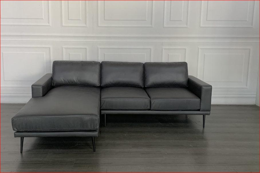 CADIZ 3 Seater Couch with Chaise, Dark Grey