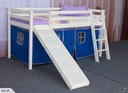 Chiang Mai Pine Cabin Bed with Slide and Blue Tent