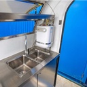 HALMSTAD Food Trailer with Sink, Cash Drawer, Under Counter Refrigerator
