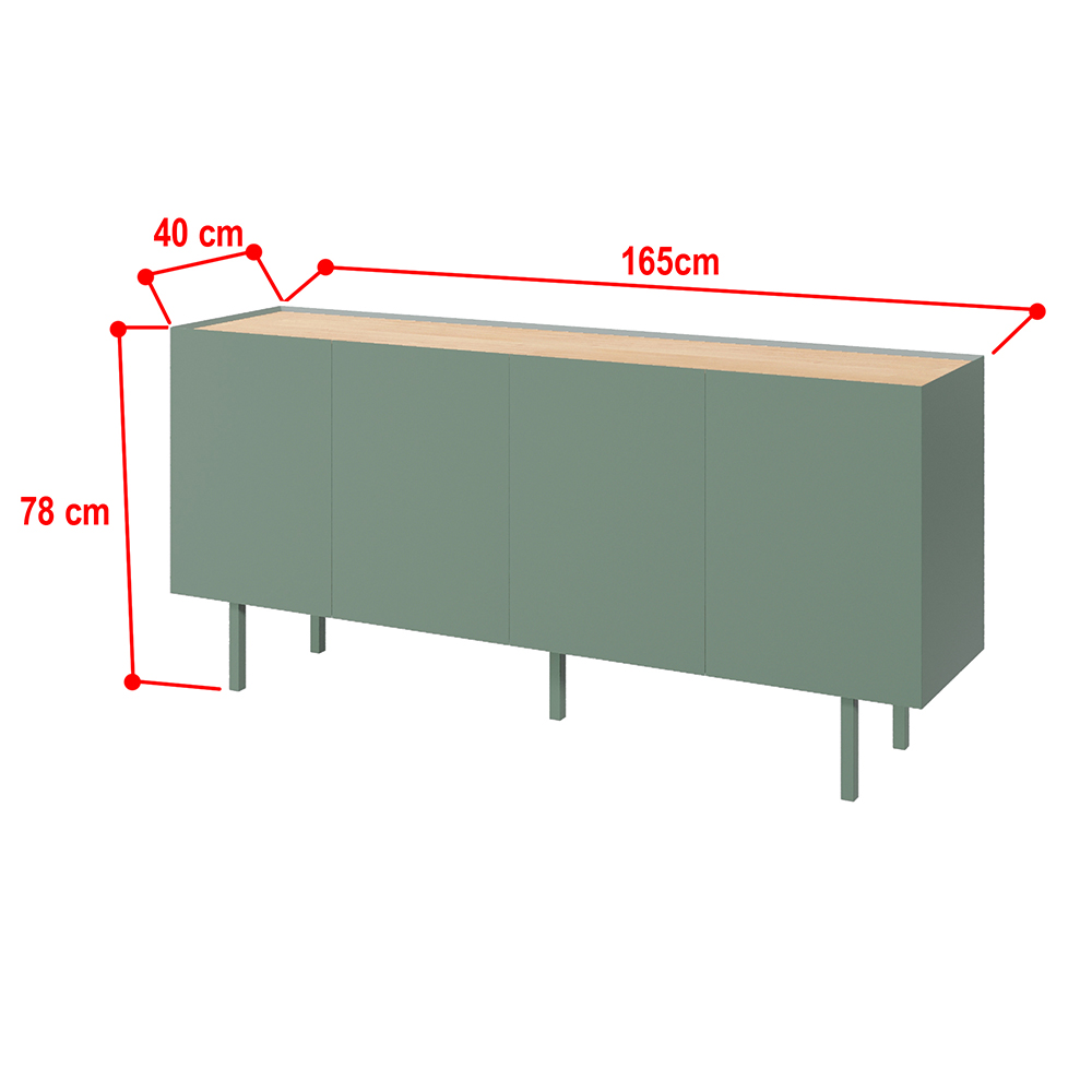 Idiya LOUISIANA sideboard with 4 doors+ 3 drawers