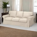 EKTORP 3-seat sofa Kilanda light beige