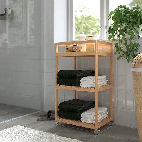 IKEA RÅGRUND Trolley, Bamboo, 42x33x76 cm