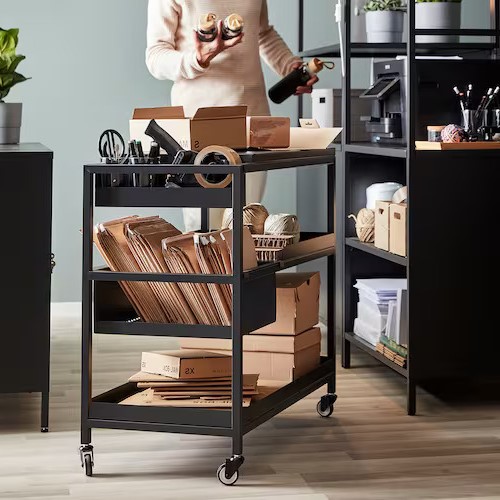 TROTTEN trolley anthracite 80x40 cm