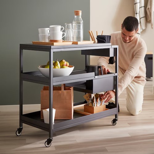 TROTTEN trolley anthracite 80x40 cm