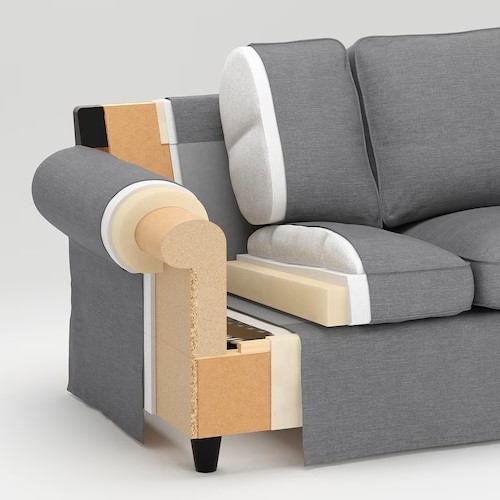 EKTORP 2-seat sofa Hakebo dark grey
