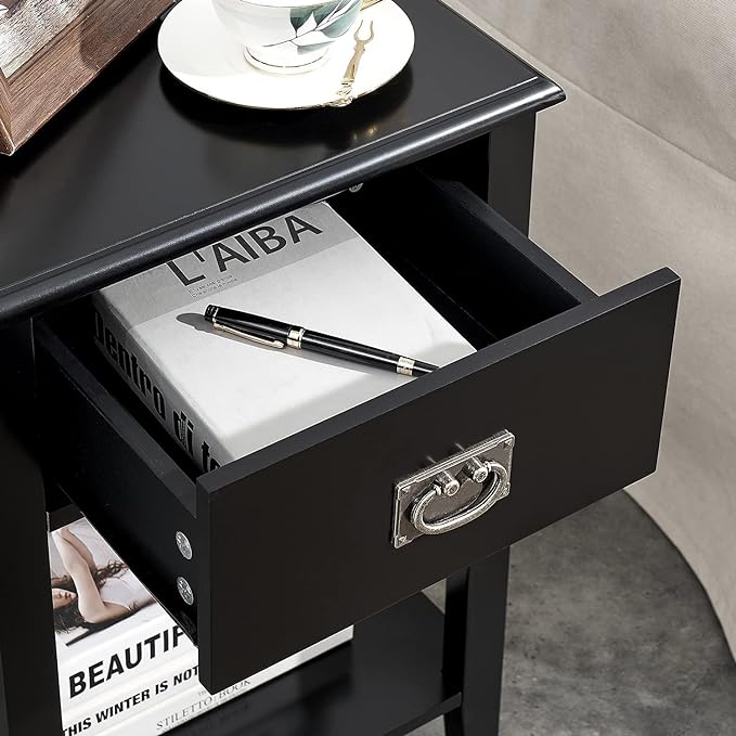 HARLAN Nightstand Black