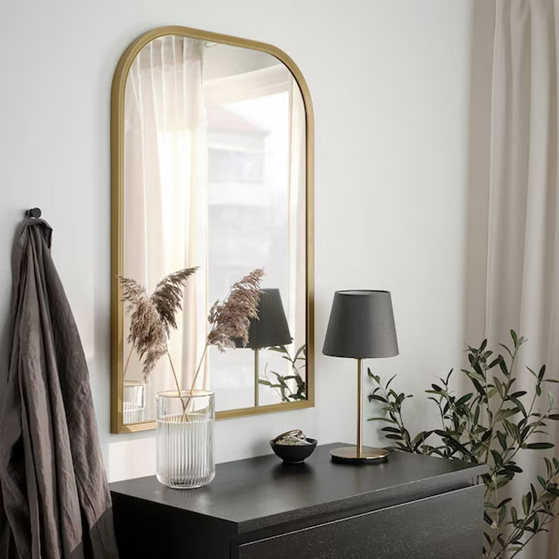 RÅMEBO mirror gold-colour 63x90 cm