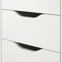 ALEX drawer unit on castors white/black 36x76 cm