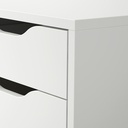 ALEX drawer unit on castors white/black 36x76 cm