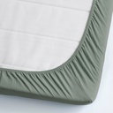 VÅRVIAL fitted sheet grey-green 150x200 cm