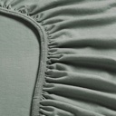 VÅRVIAL fitted sheet grey-green 90x200 cm