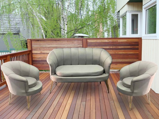 Rochester Outdoor Sofa Set, Light Gray