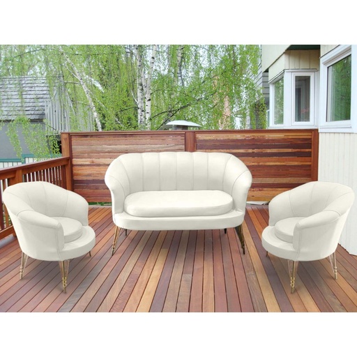 Rochester Outdoor Sofa Set, Cream