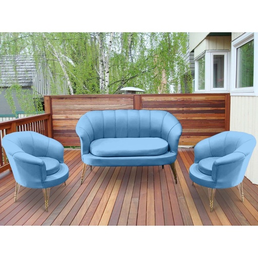 Rochester Outdoor Sofa Set, Light Blue