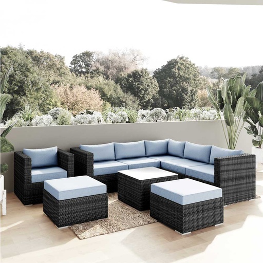 CATHNESS Outdoor Couch, Outdoor Furniture, Mix Grey