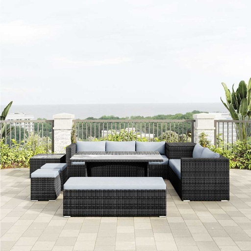 DAGENHAM Outdoor Sofa,Outdoor Furniture,Mix Grey