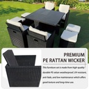 GILES Outdoor Dining Set Black