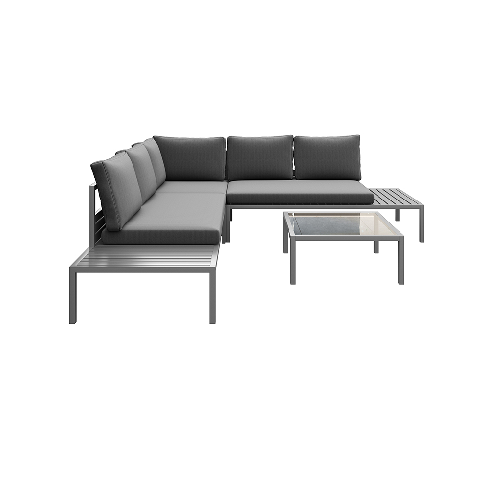 Idiya Lawrence Outdoor Sofa Set-Black
