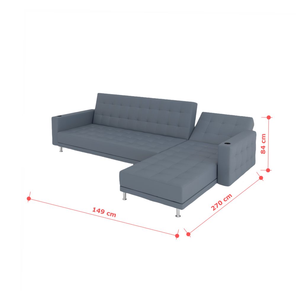 Idiya Freiburg sofa bed with chaise