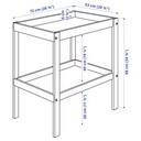 SNIGLAR changing table beech/white 72x53 cm