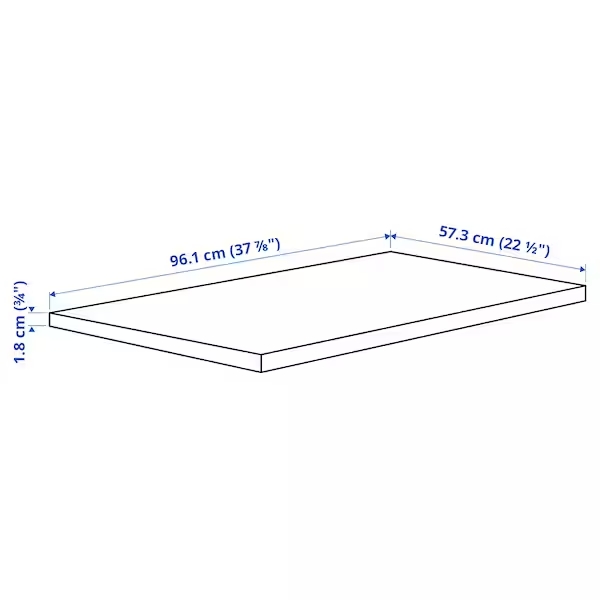 KOMPLEMENT Shelf, Dark Grey, 100x58 cm