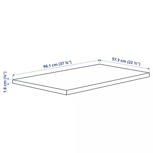 IKEA KOMPLEMENT Shelf, Dark Grey, 100x58 cm