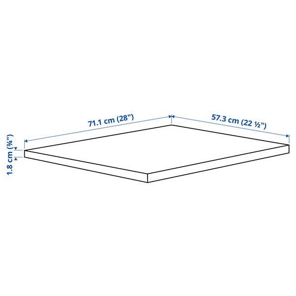 KOMPLEMENT Shelf, Dark Grey, 75x58 cm