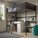 Tuffing Loft Bed Frame Dark Grey 90X200 cm