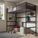 Tuffing Loft Bed Frame Dark Grey 90X200 cm