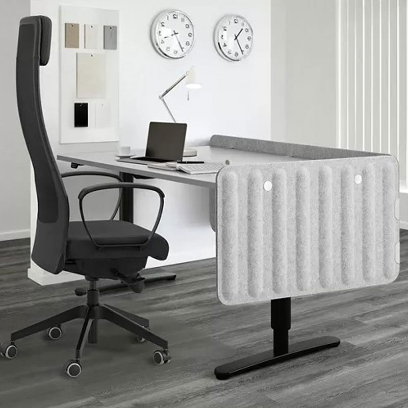 EILIF screen for desk grey 160x48 cm