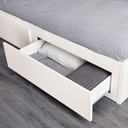 FLEKKE Daybed Frame + 2 Drawers, White,80x200cm