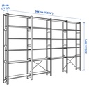 IVAR 4 Sections/Shelves, Pine, 344x30x226 cm