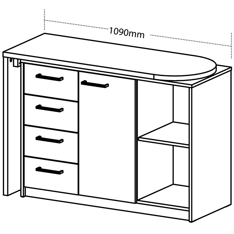  Rondonopolis 1100 Desk - White large