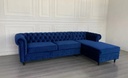 Richmond chesterfield L shape sofa,royal blue