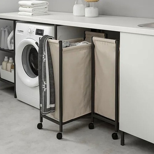 IKEA ENHET laundry bag with castors anthracite 80 l