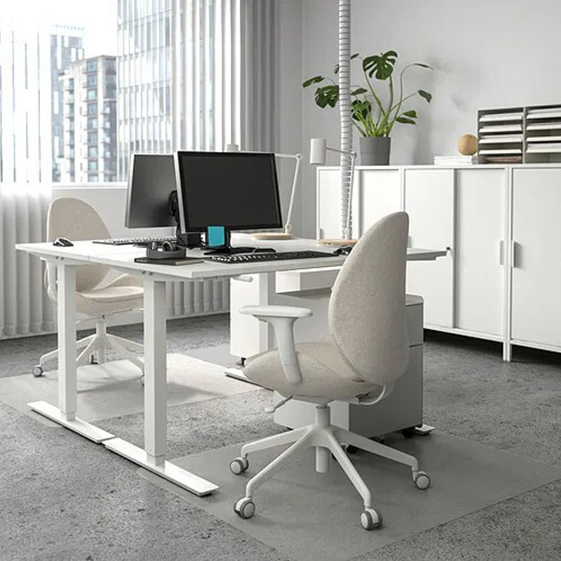 [794.295.79] Ikea TROTTEN desk sit/stand white 120x70 cm