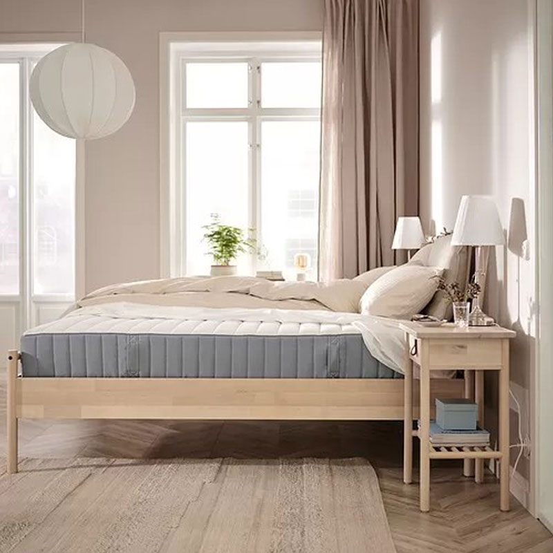 [304.506.71] Ikea VALEVAG pocket sprung mattress firm/light blue 150x200 cm