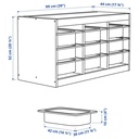 [992.266.65] TROFAST storage combination with boxes light white stained pine/yellow 99x44x52 cm