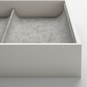 [704.057.71] KOMPLEMENT Insert with 4 Compartments, Light Grey 25X53X5 cm