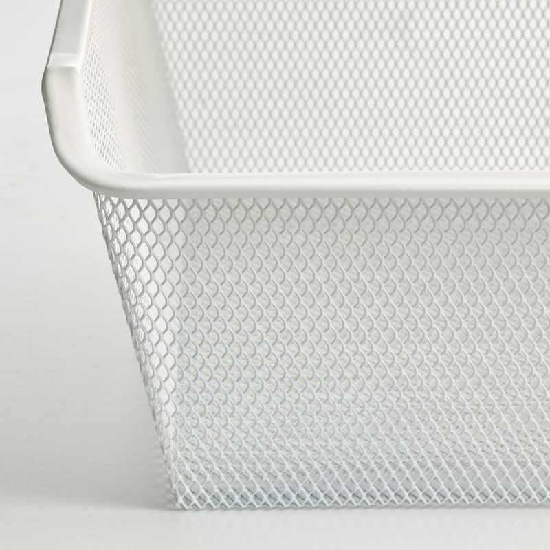 [192.426.31] KOMPLEMENT Mesh Basket with Pull-out Connecting Rod, White 75X58 cm