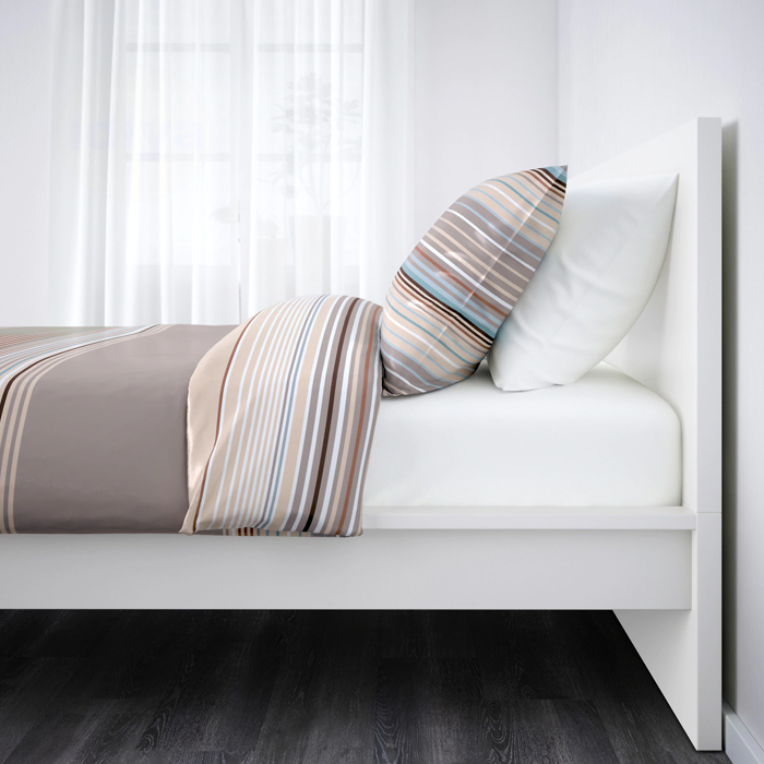 IKEA Malm bed frame, high, white, luroy 90 x 200 cm