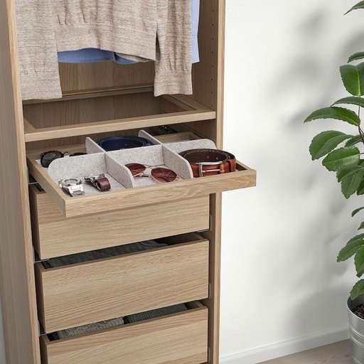 IKEA KOMPLEMENT Pull-out Tray, White Stained Oak Effect, 50X35 cm