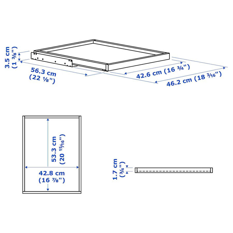 [802.463.57] KOMPLEMENT Pull-out Tray, White Stained Oak Effect, 50X58 cm