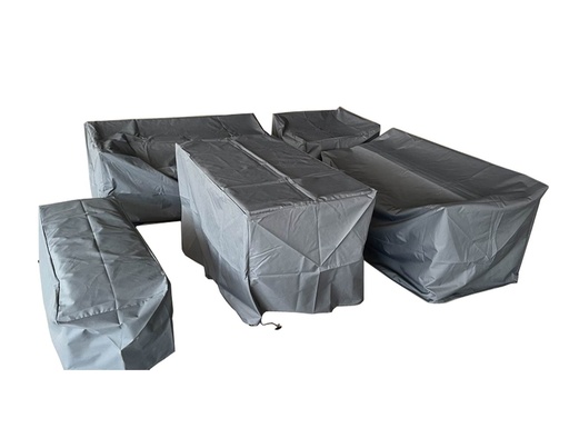  Campania Steel 5pcs outdoor Sofa Set-Black/grey with free cover